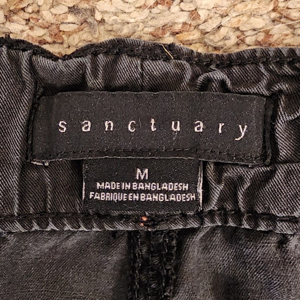 Sanctuary Washed Black 100% Lyocell Utility Jogger Pants Medium - Picture 6 of 9